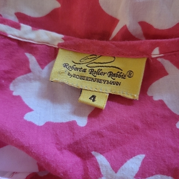 Roberta Roller Rabbit Bunny Punk Tunic Top Girls size 4 - Picture 2 of 4
